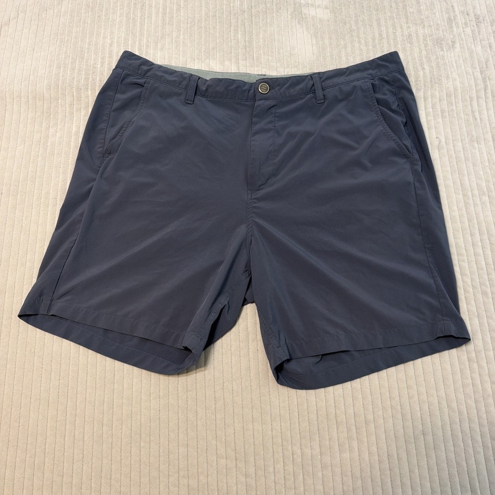 Free Fly Shorts Mens 38 Gray Flat Front Latitude Performance Chino Solid 6"